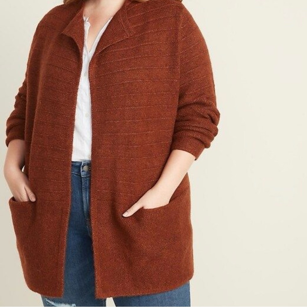 NWT Old Navy Women’s Relaxed Open Cardigan In Golden Alder, Size L
